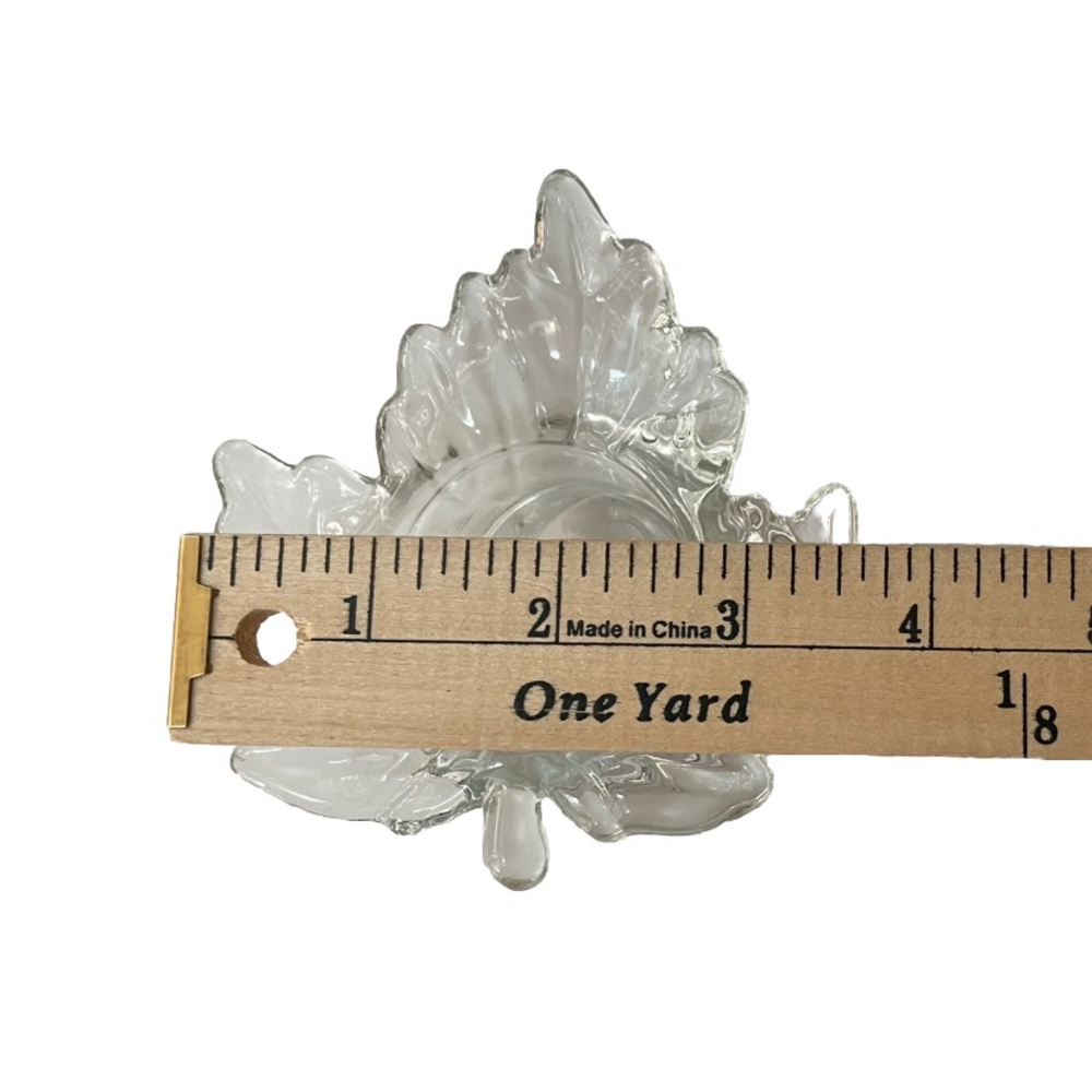 NEW Fall Harvest Clear Glass Votive Candle Holders Set of Three - Picture 5 of 5